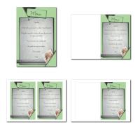 Carte de menu illimité vert et gris clair