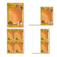 Carte de menu à imprimer bouquet de fleurs jaunes