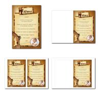 Carte de menu illimité avec fond girafe