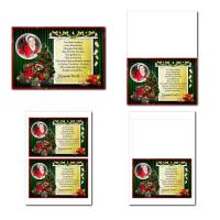 carte de nouvel an à imprimer sapin de noël et décoration vert et rouge
