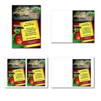 Faire-part illimité rouge et jaune avec les angry birds