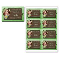 Etiquette bouteille à imprimer grenouille se cache