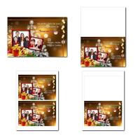 carte de voeux à imprimer cadeau de noel fond or