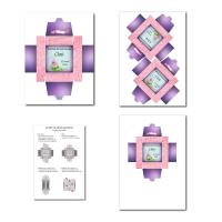 Boite à imprimer château de princesse en violet et rose