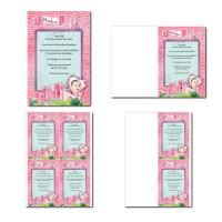 carte de menu prêt à imprimer chateau de princesse