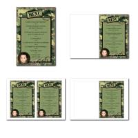 Carte de menu illimité fond camouflé de soldat