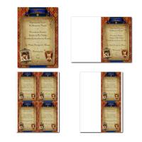Carte de menu à imprimer messager médiéval