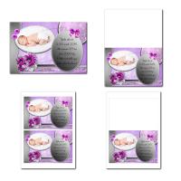 faire-part illimité violet et gris