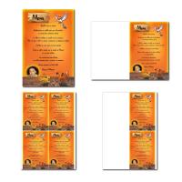 Carte de menu à imprimer simba avec pumba et timon