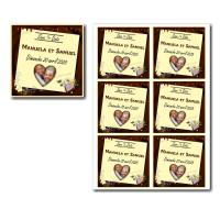 Save the date illimité fleur de vanille et bonbon chocolat