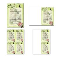 Carte de menu à imprimer fond de printemps et vert frais