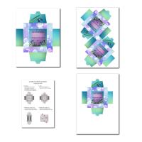 Boite à imprimer papillon bleu et violet