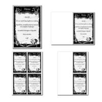 Carte de menu à imprimer avec notes de musique et partition