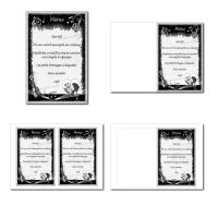 Carte de menu illimité instruments de musique en noir et blanc
