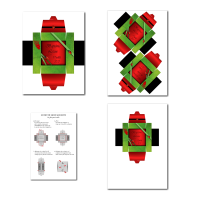 Boite à imprimer coccinelle en rouge et vert