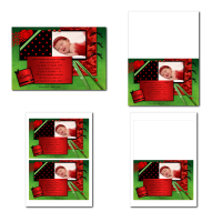 Carte de remerciements à imprimer noir et rouge à petits points avec coccinelle