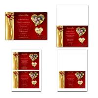 faire part illimité amour passionnel rouge et doré