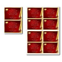 Coupon réponse à imprimer en rouge et or