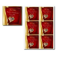 Save the date illimité doré et rouge mystérieux