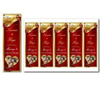 Save the date à imprimer rouge et or