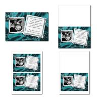 faire part illimité diamant en bleu turquoise