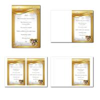 Carte de menu illimité avec diamants et fond doré