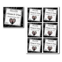 Save the date illimité avec diamant sur fond noir et blanc