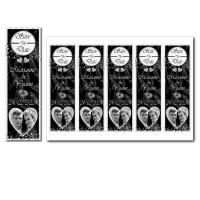 Save the date à imprimer noir et blanc avec petits diamants étincellants