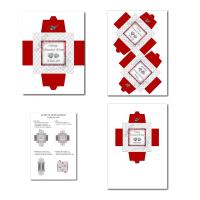 Boite à imprimer avec petits diamants en rouge