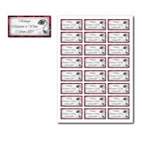 Pai 40 mariage rouge etiquettes dragees