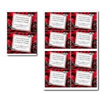 Coupon réponse à imprimer rouge et blanc avec diamants