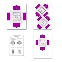 Boite à imprimer avec petits diamants en violet