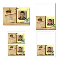 Carte de remerciements à imprimer pirate et perroquet