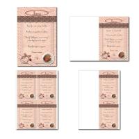 carte de menu prêt à imprimer romantique pour fille