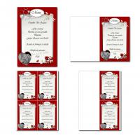 Carte de menu thème rubis à imprimer