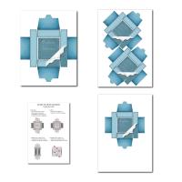 Boite à imprimer bleu papier effet plié