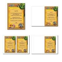 Carte de menu illimité avec fond orange de winnie l'ourson