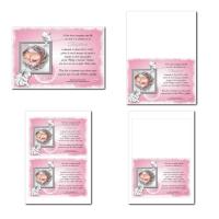 faire-part illimité petit ange rose et blanc