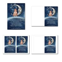 Faire-part illimité bleu nuit avec lune