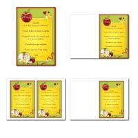 Carte de menu illimité thème des pommes