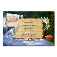 carte de remerciements clochette cristal